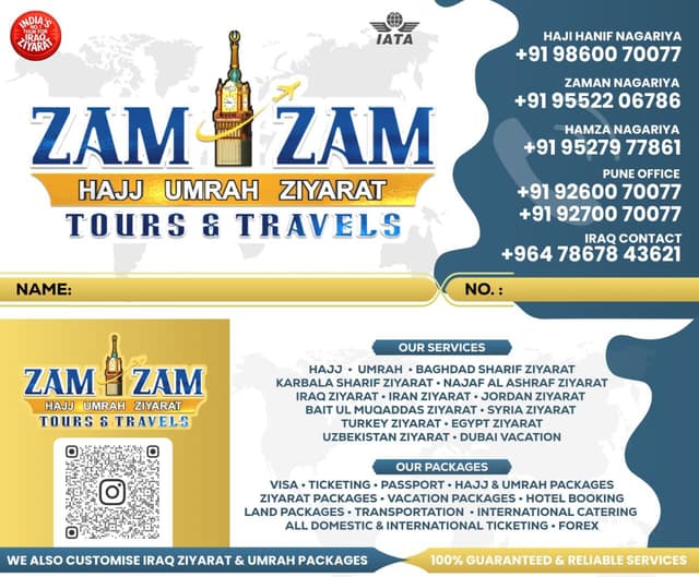 ZAM ZAM TOURS AND TRAVELS